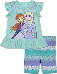 Disney Frozen T-Shirt & Bike Shorts Set