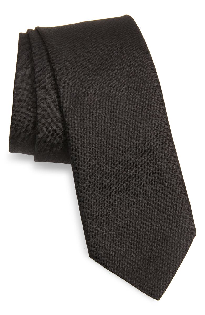 ZEGNA Solid Silk Tie, Main, color,