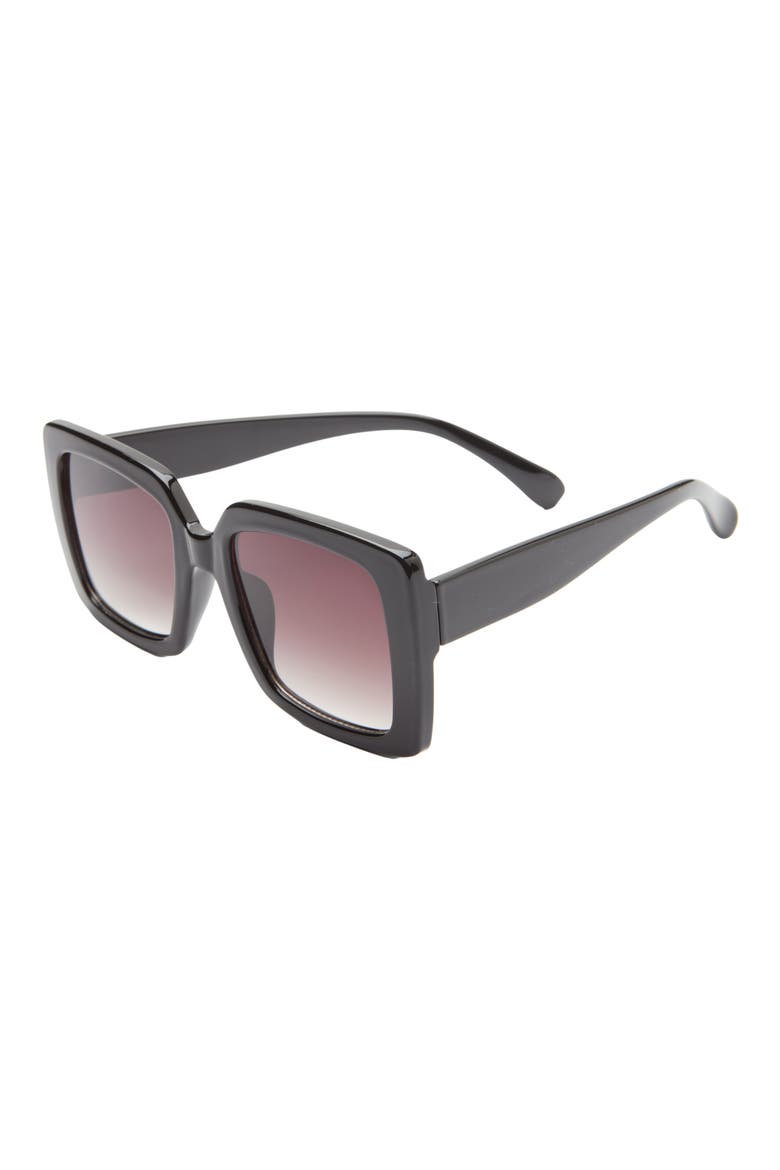 Oversize Classic Square Sunglasses, Alternate, color, BLACK
