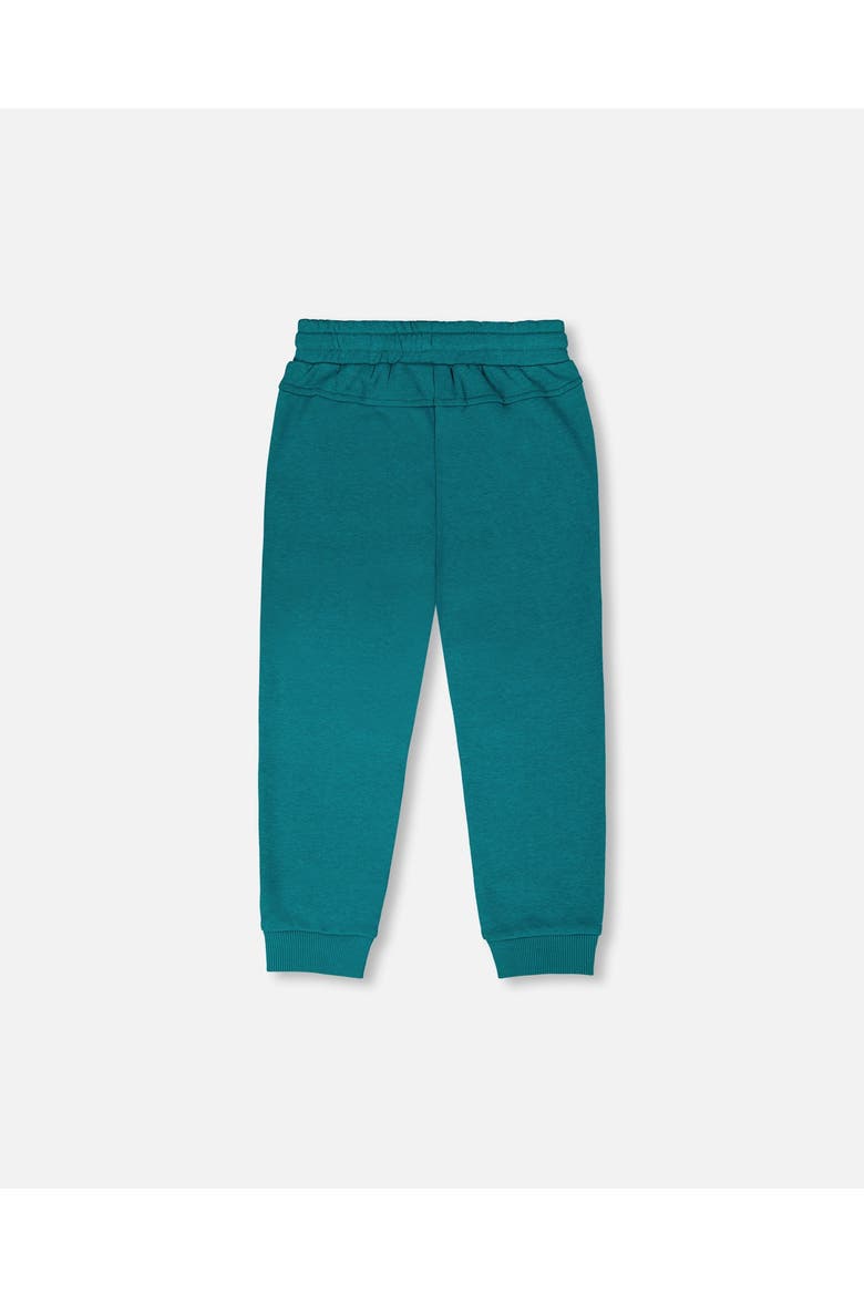 French Terry Sweatpants with Cross Seams, Alternate, color, Dark Turquoise