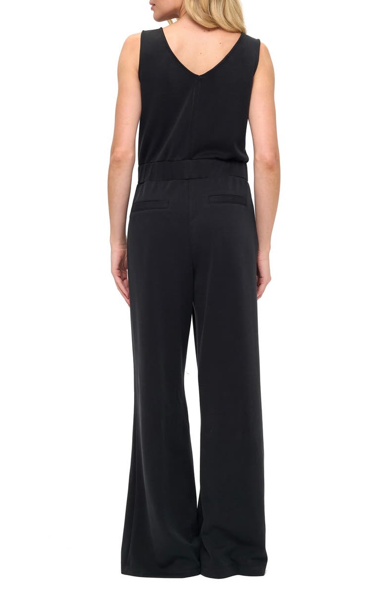 O.L. Sleeveless Scuba Knit Jumpsuit, Alternate, color, Black