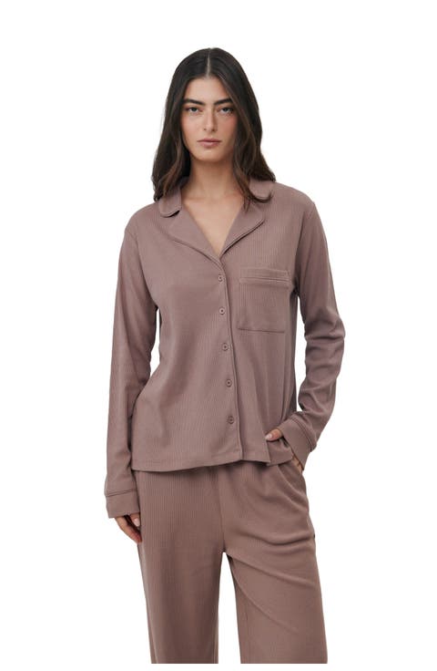 Sandy Days Button Up Loungewear Top