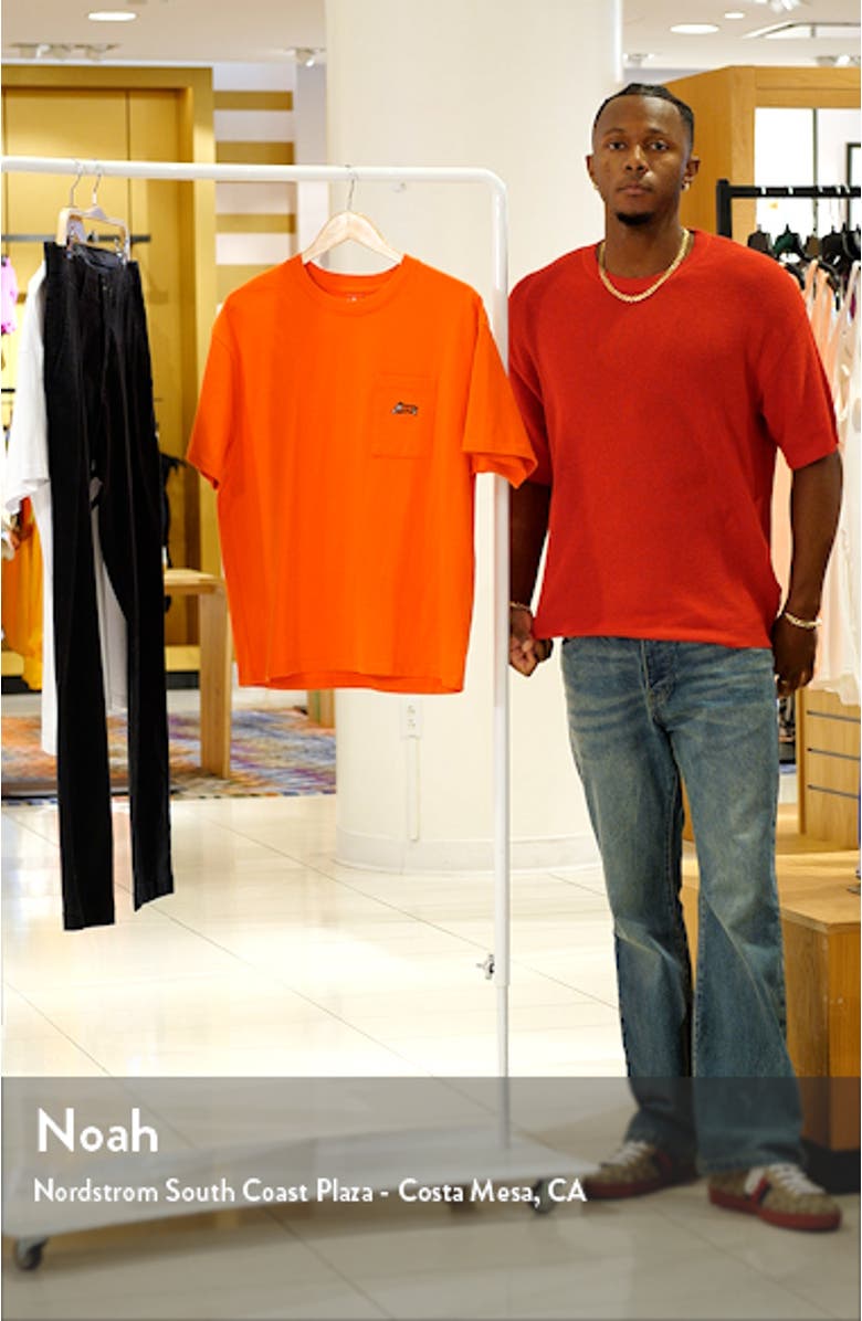 Embroidered Cotton Graphic Pocket T-Shirt, sales video thumbnail