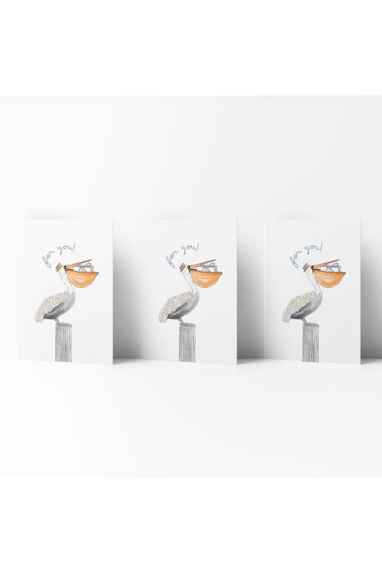 Birthday Greeting Card Pack (3ct) "For You Pelican", Main, color, Multi-Pack