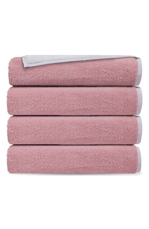 Double Face 4-Piece Turkish Cotton Bath Towels