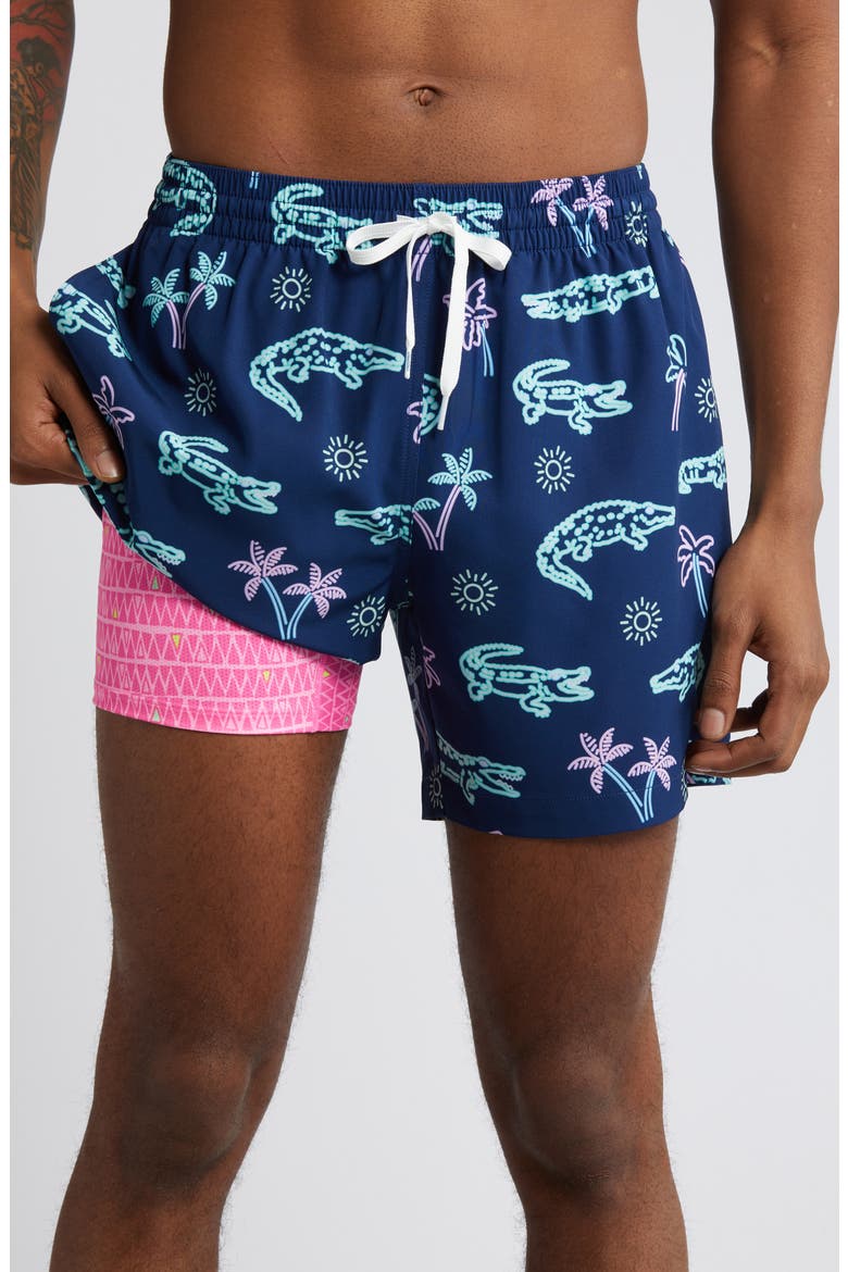 Classic Lined 5.5-Inch Swim Trunks, Alternate, color, THE NEON GLADES