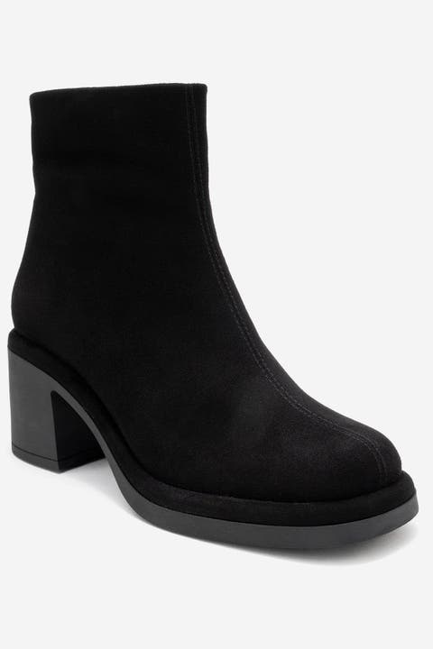 Junae Leather Block Heel Boot (Women)