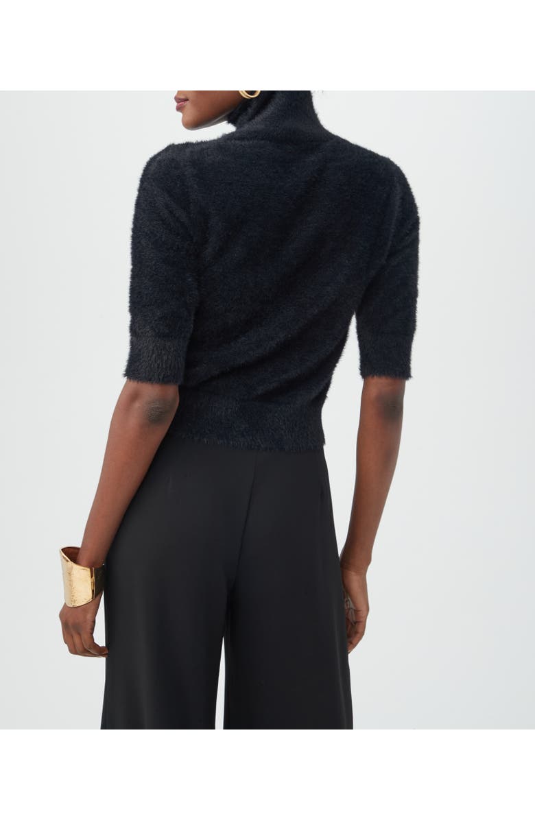 Trina Turk Mali Fuzzy Sweater, Alternate, color, Black