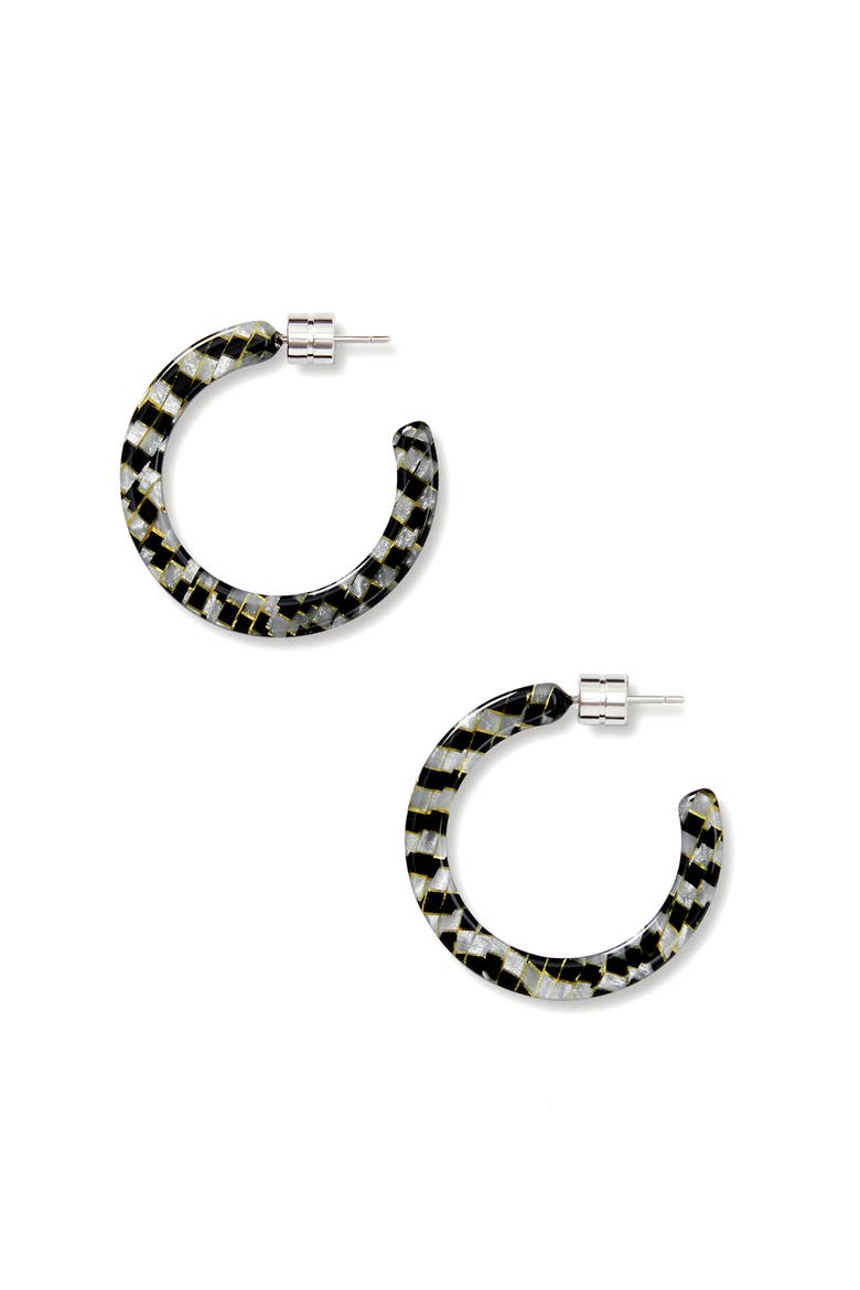 Mini Hoops, Main, color, Perle Noir