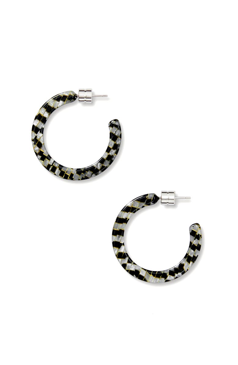 MACHETE Mini Hoops, Main, color, Perle Noir