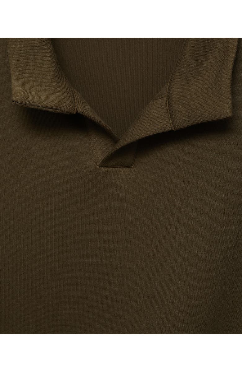 MANGO Relaxed Fit Polo Sweatshirt, Alternate, color, Khaki Green