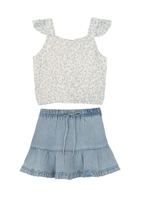 Mabel + Honey Kids'  Sweet Savannah Two Piece Set In Blue