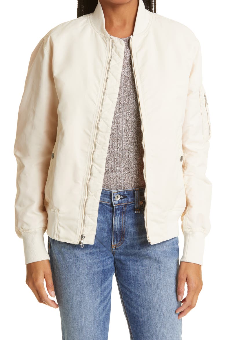 Manston Bomber Jacket, Main, color, VANILLA