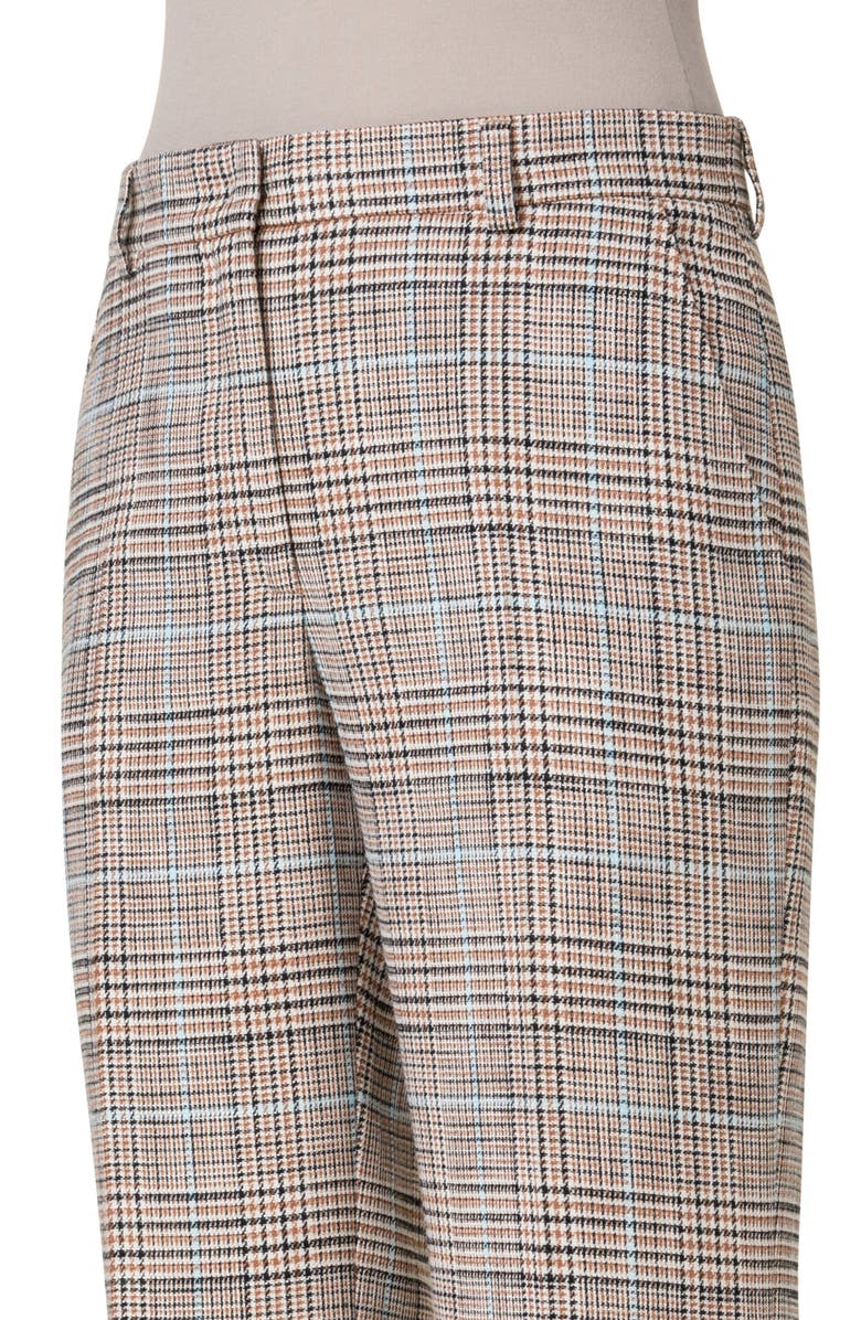 Akris punto Mikko Glen Plaid Wool Stretch Tricotine Pants, Alternate, color, 