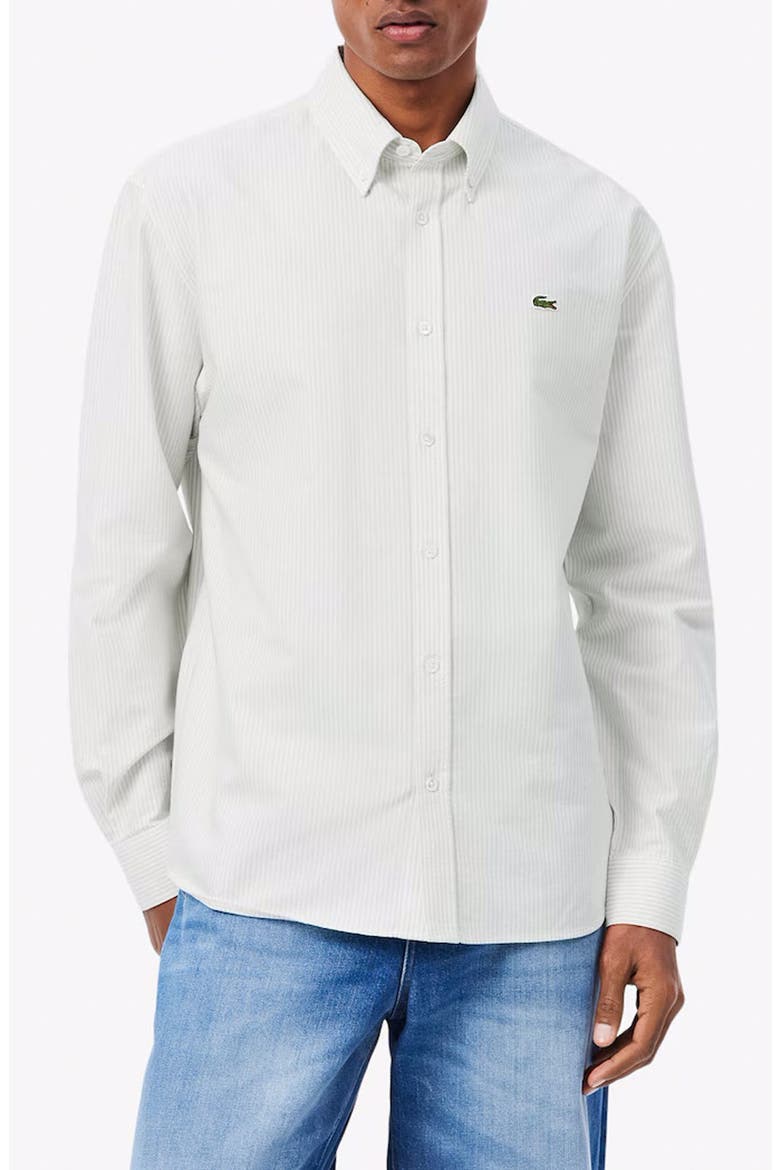 Regular Fit Striped Oxford Shirt, Main, color, TEA/ WHITE