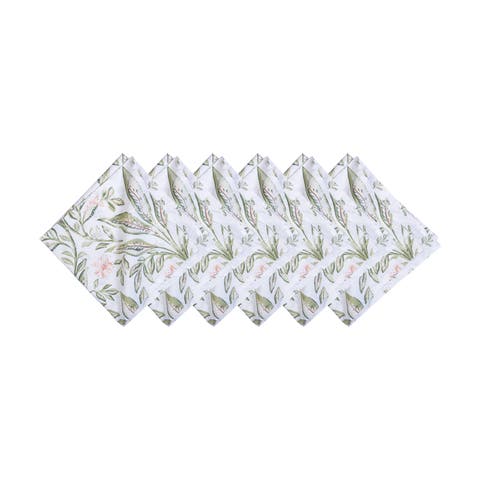 Lana Palms Reversible Graphic Print Machine Washable Napkins Set of 6