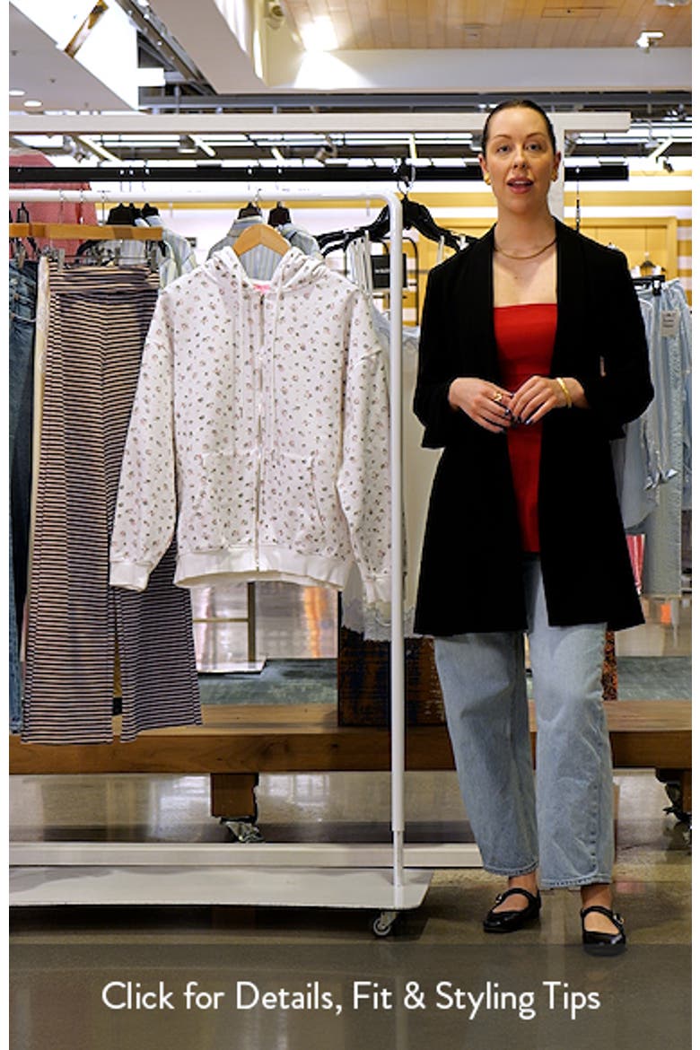 Bouquet Oversize Front Zip Cotton Blend Hoodie video