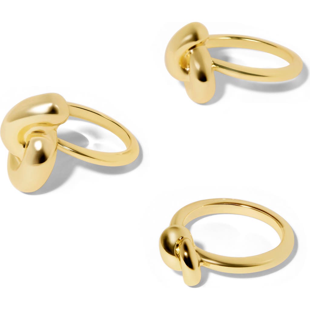 Jennifer Fisher Knot Set Of 3 Rings In Yellow Gold