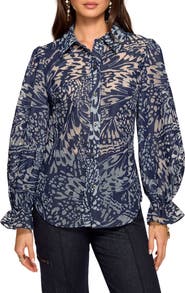 Ramy Brook Joy Burnout Button-Up Shirt