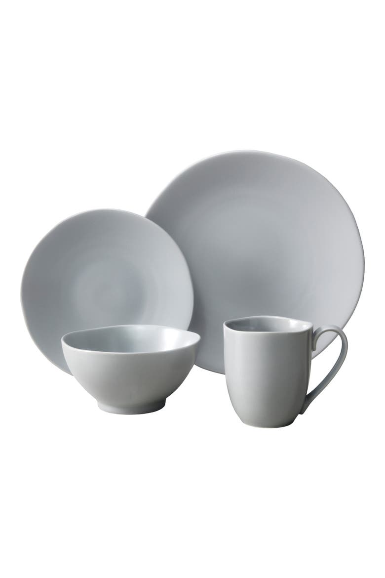 Heirloom Smoke 16-Piece Dinnerware Set, Main, color, GRAY