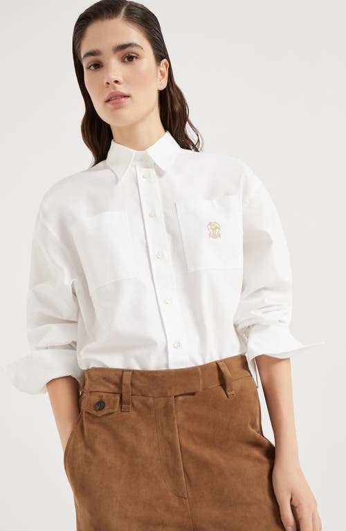 Brunello Cucinelli Shirt With Logo In White