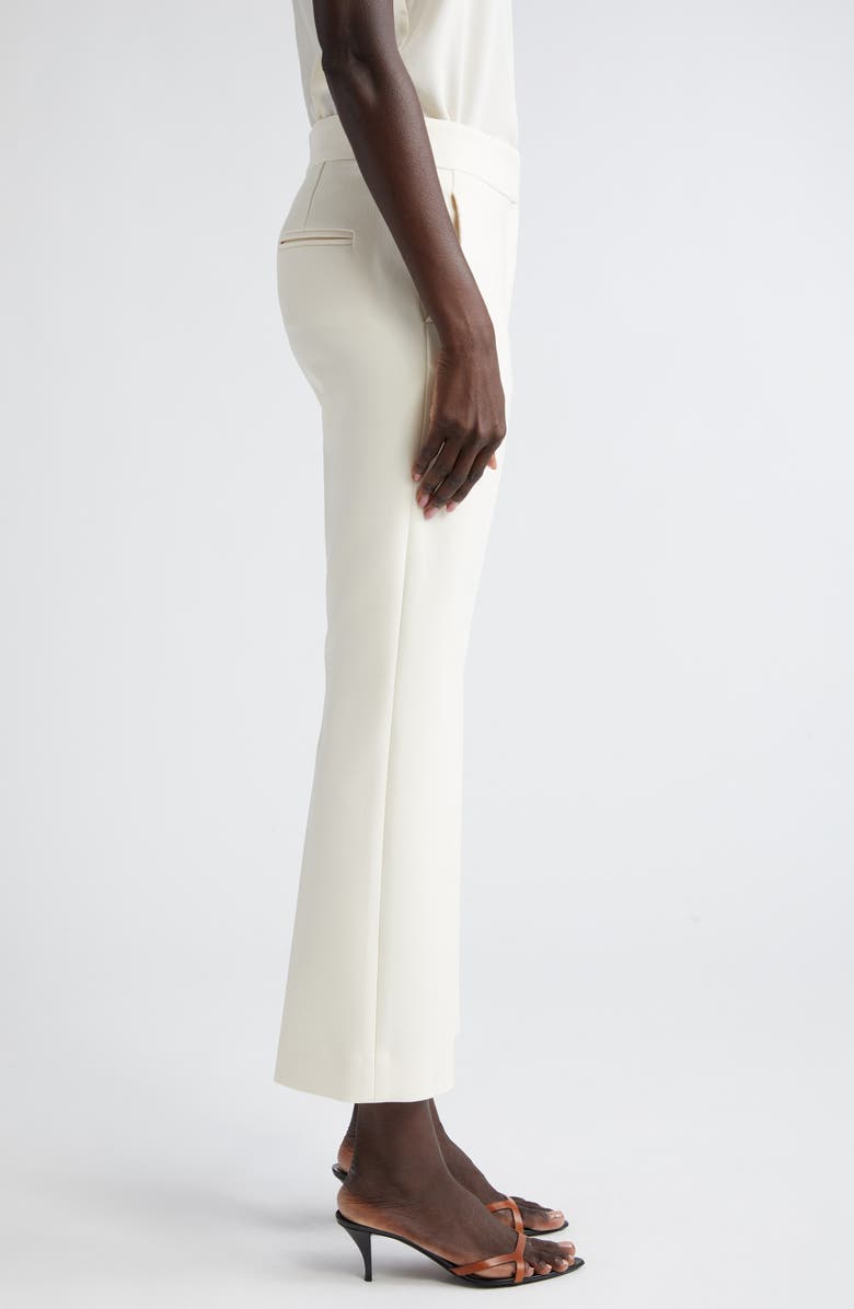 ST. JOHN Stretch Crepe Straight Leg Pants, Alternate, color, Ecru