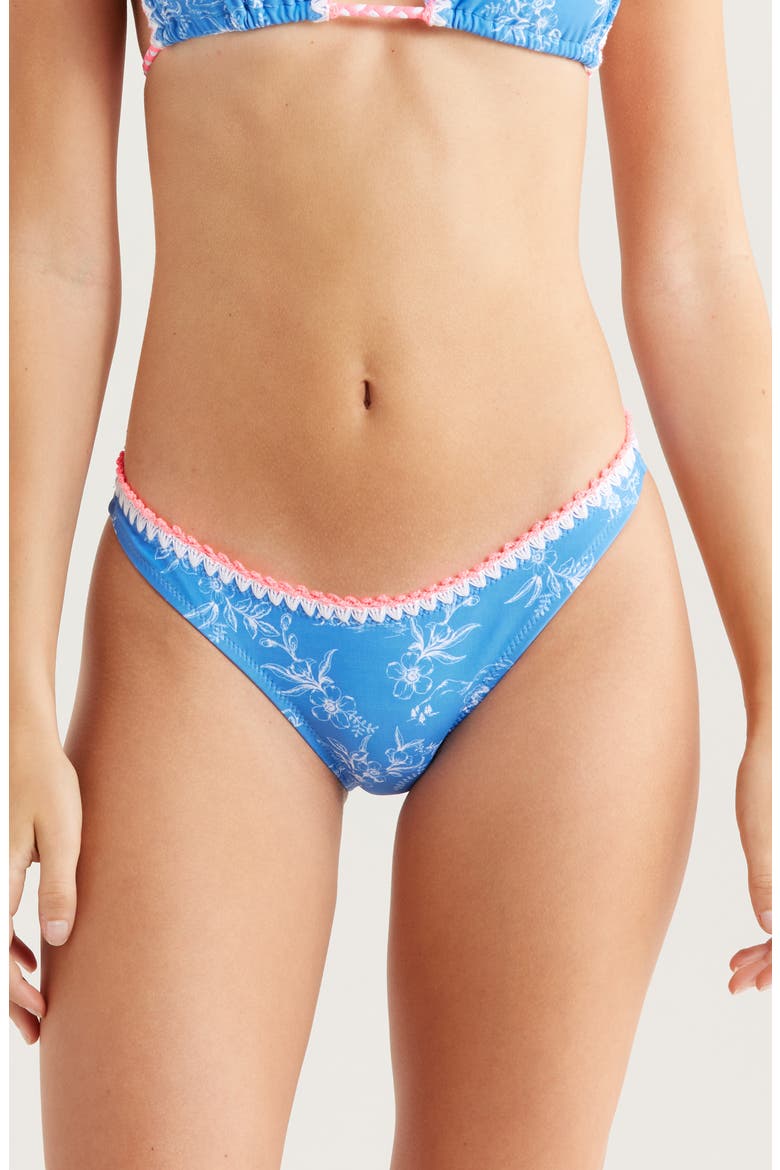Crochet Trim Bikini Bottoms, Main, color, RODEO ROMEO