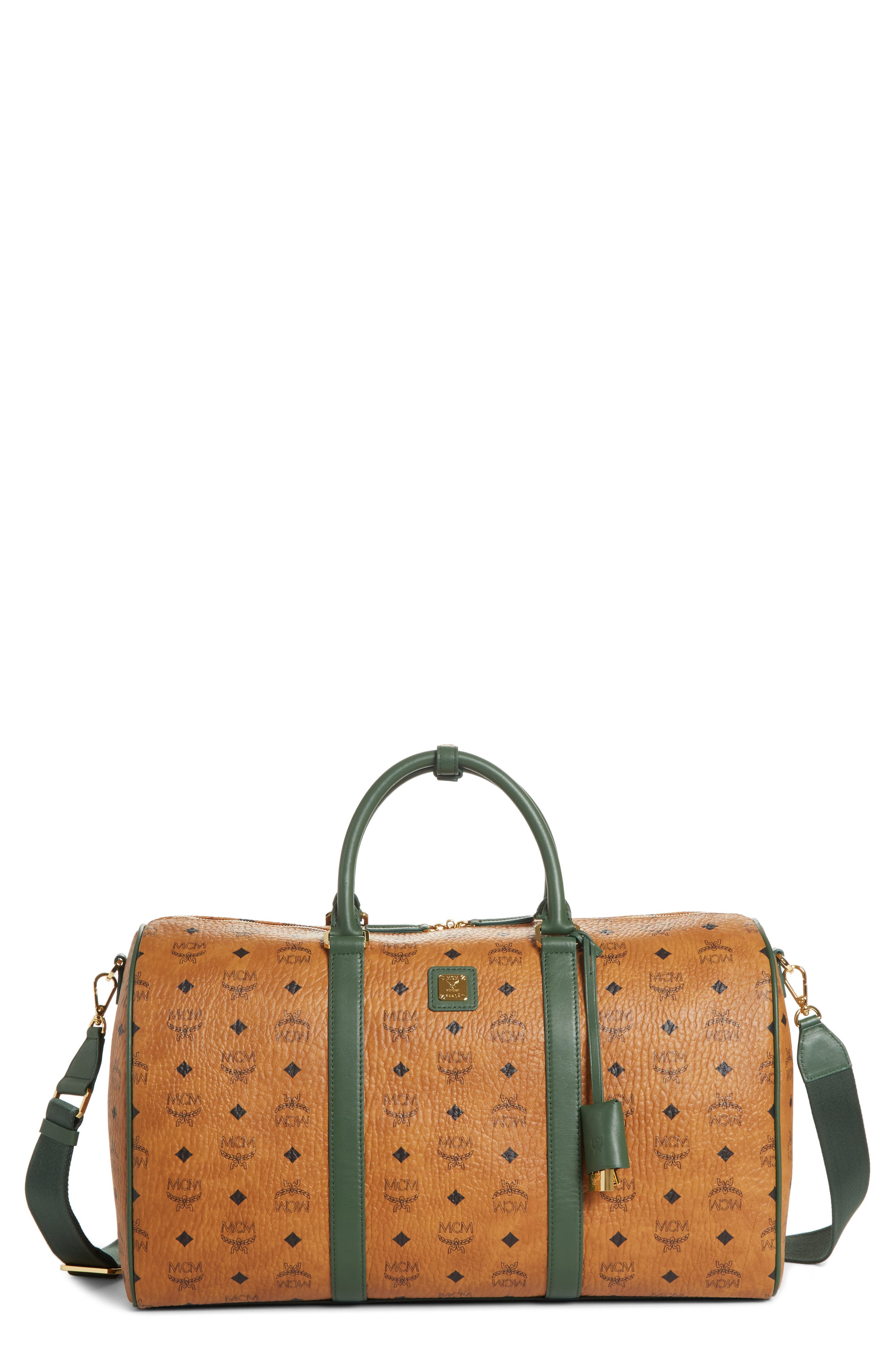 MCM Medium Visetos Weekend Bag, Main, color, 