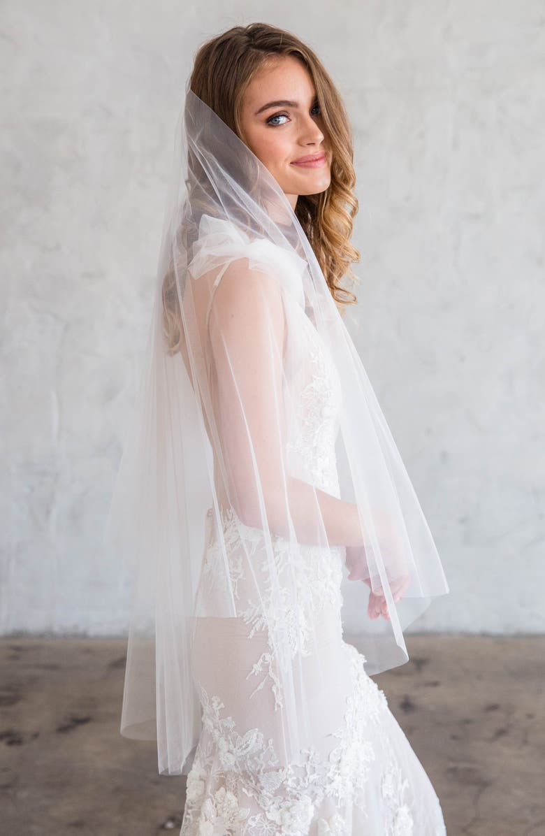 Brides & Hairpins Danton Tulle Fingertip Veil, Alternate, color, 