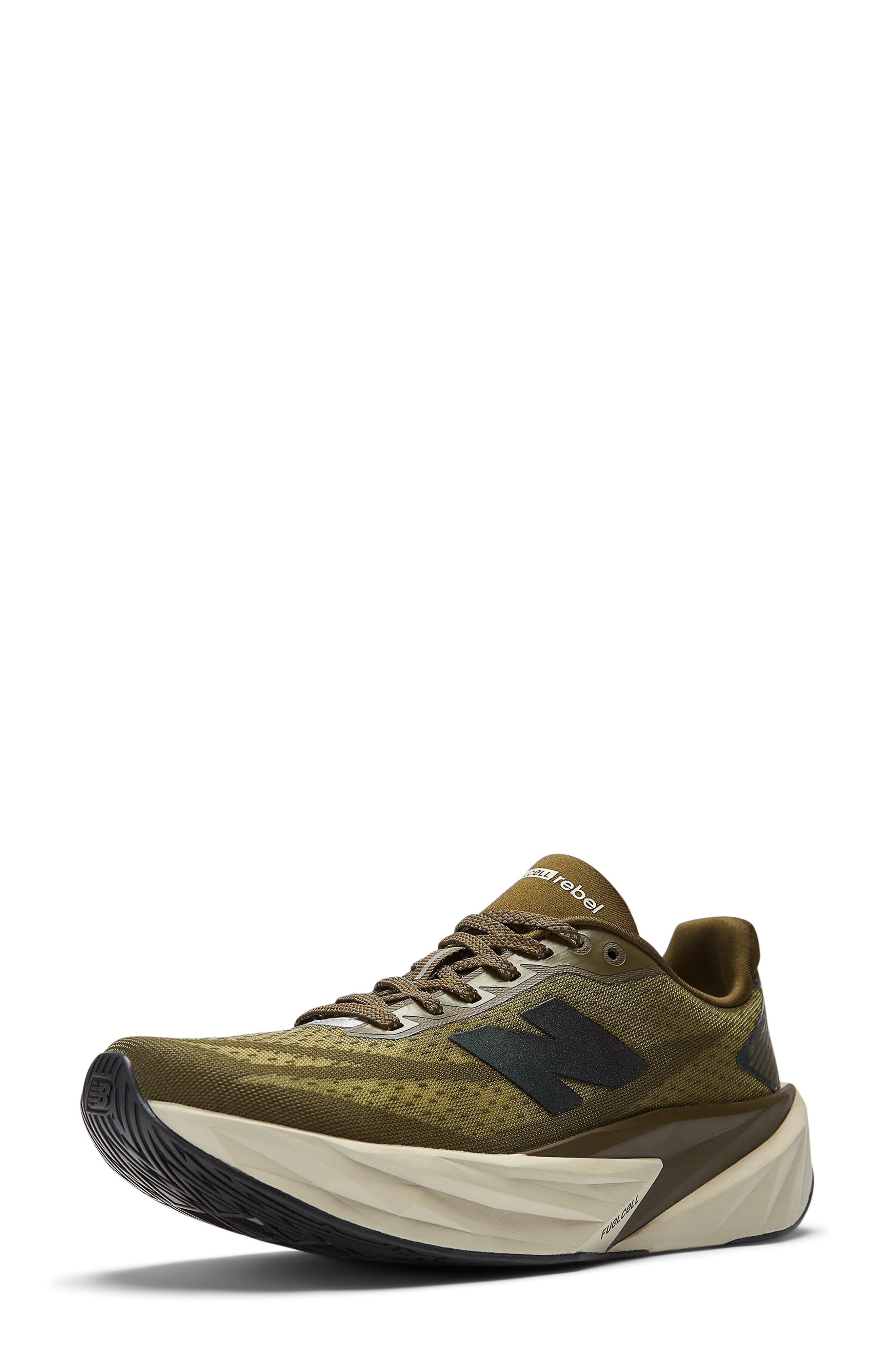 New Balance FuelCell Rebel v5 Running Shoe, Alternate, color, Woodland/ Shipyard