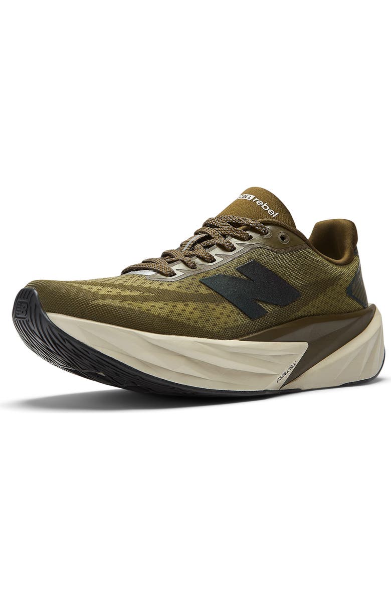 New Balance FuelCell Rebel v5 Running Shoe, Alternate, color, Woodland/ Shipyard