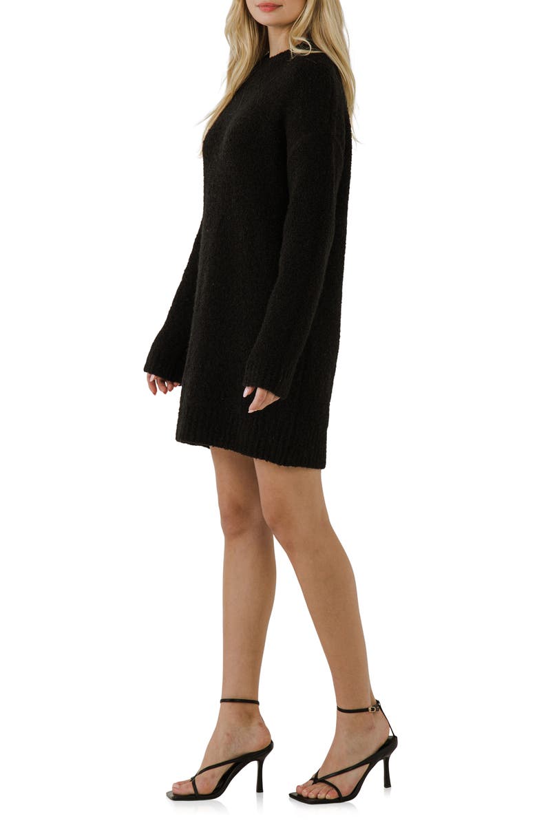 English Factory Cozy Crewneck Long Sleeve Sweater Dress, Alternate, color,