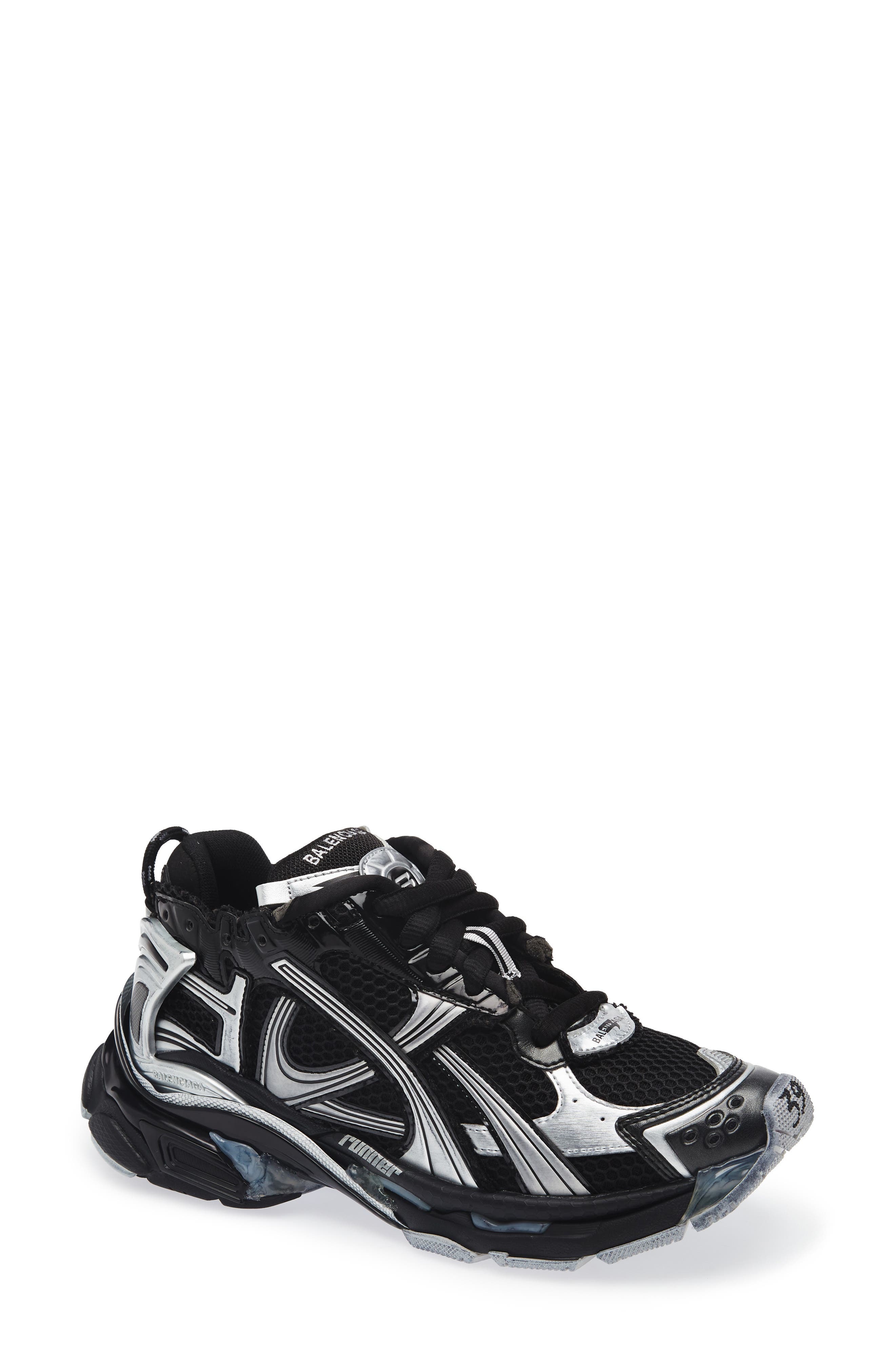 Balenciaga Runner Sneaker, Main, color, Black/ Silver