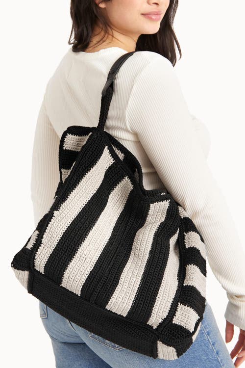 The Sak Los Feliz Large Tote Bag In Mushroom Stripe