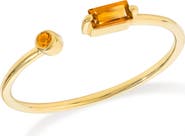 YS GEMS Double Stone Open Band Ring