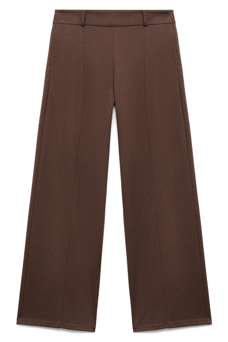 High Waist Straight Leg Pants, Alternate, color, MEDIUM BROWN