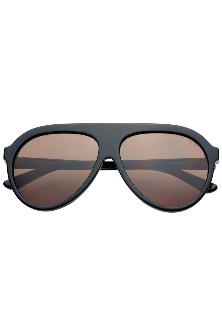 Maxwell Oversized Aviator Sunglasses, Main, color, Black