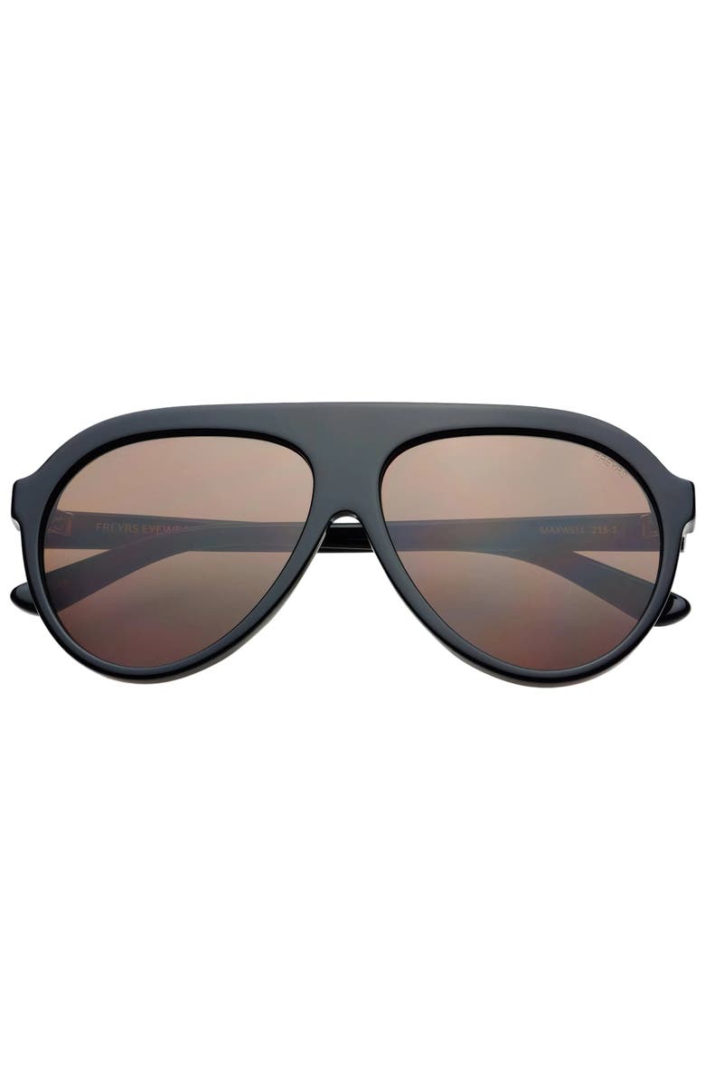 FREYRS Eyewear Maxwell Oversized Aviator Sunglasses, Main, color, Black