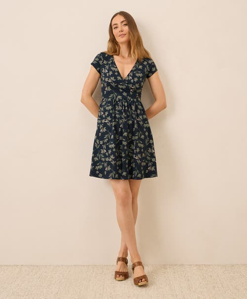 Pact Organic Cotton Fit & Flare Crossover Dress In Black