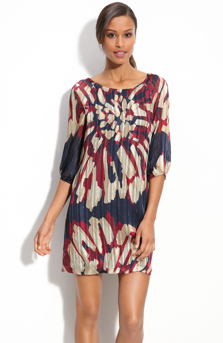 ECI Print Chiffon Shift Dress, Main, color,