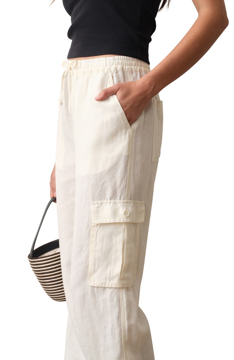 Marine Layer Linen Blend Cargo Pants, Alternate, color,