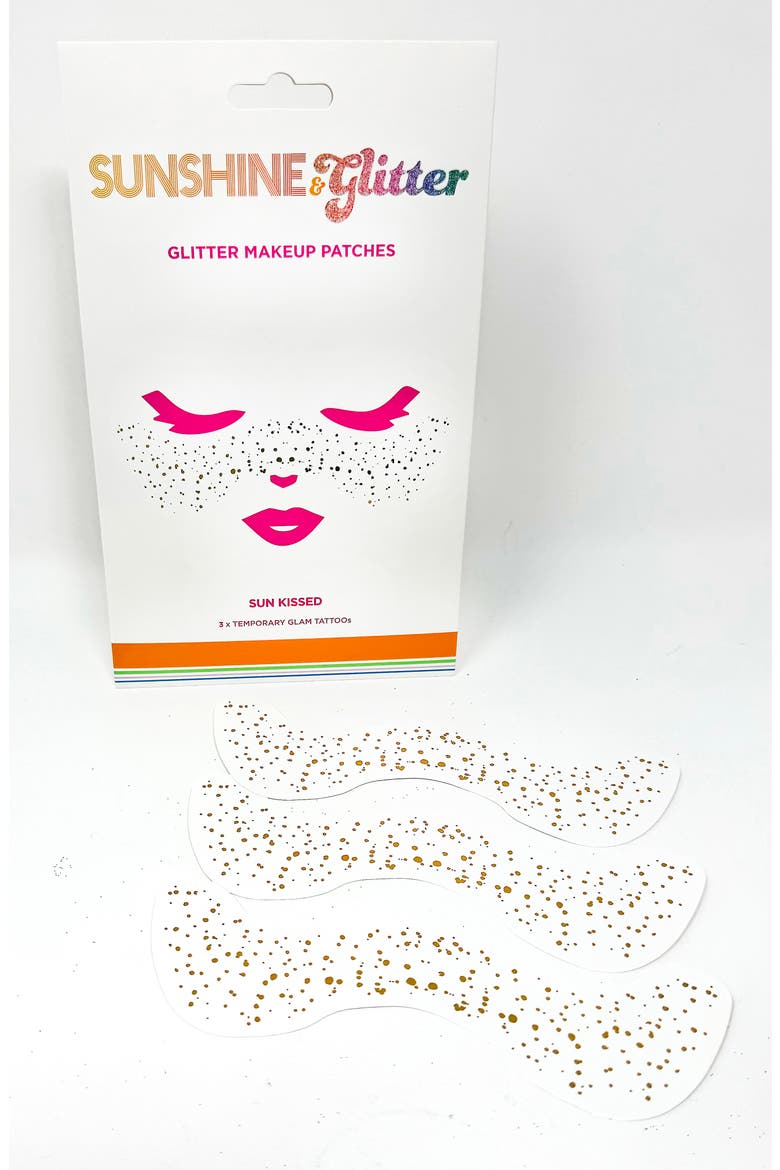 Glitter Makeup Patches, Alternate, color, GOLD