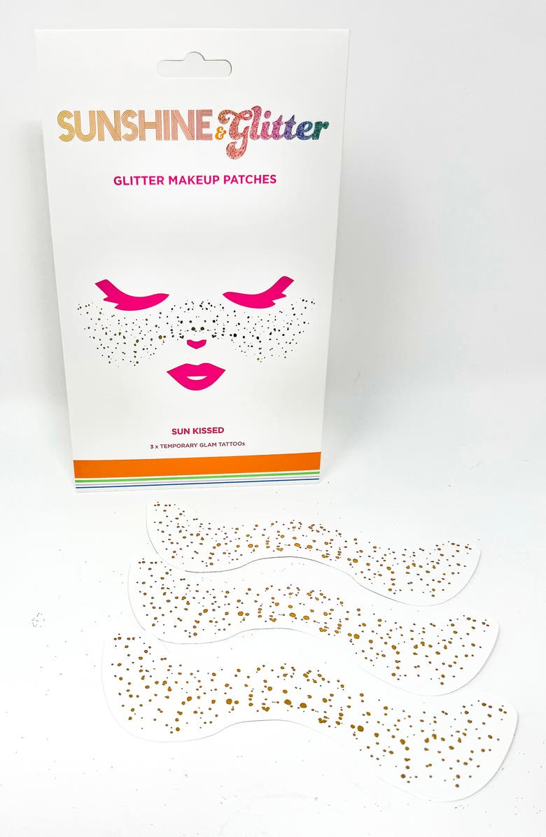 Sunshine & Glitter Glitter Makeup Patches, Alternate, color, Gold