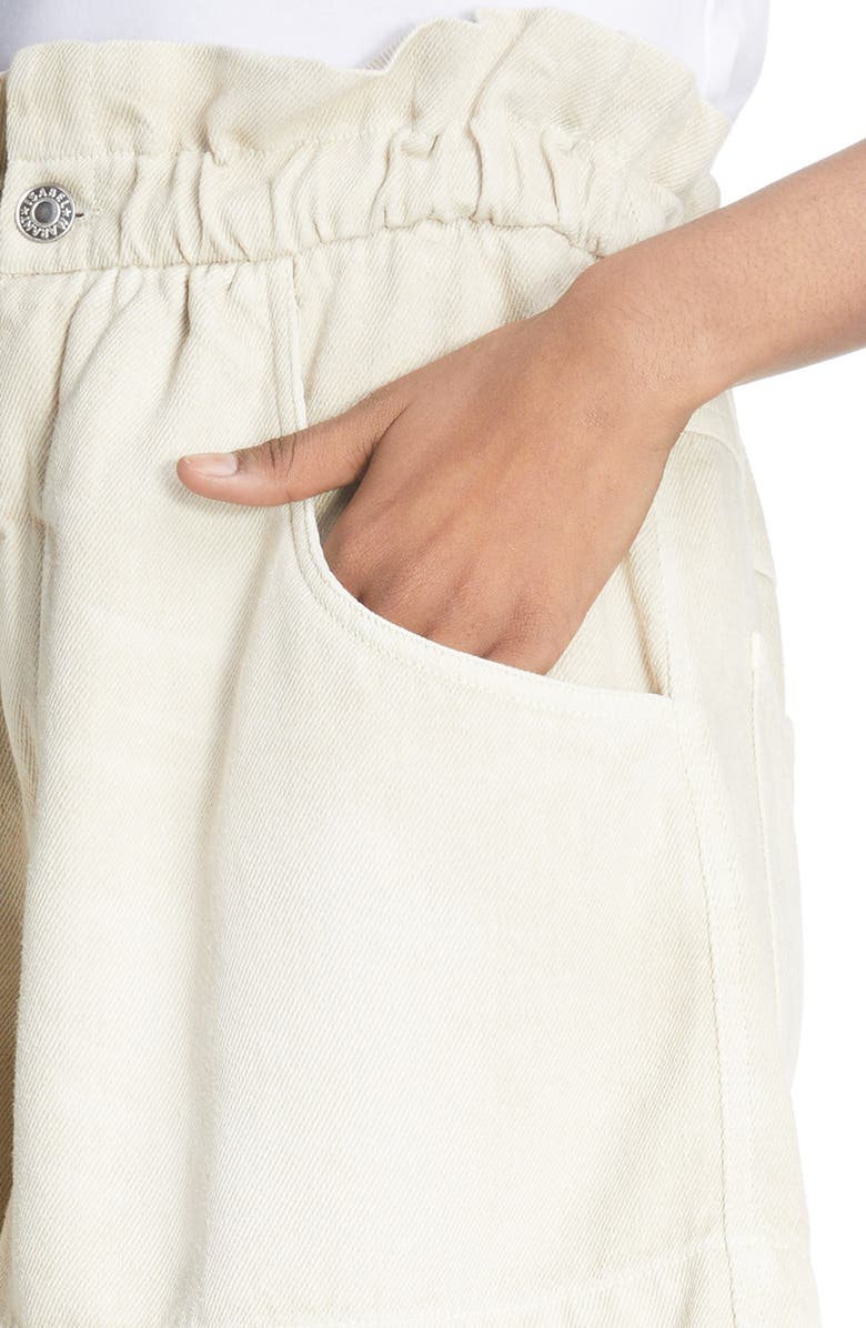 Isabel Marant Étoile Titea High Waist Paperbag Shorts, Alternate, color, 