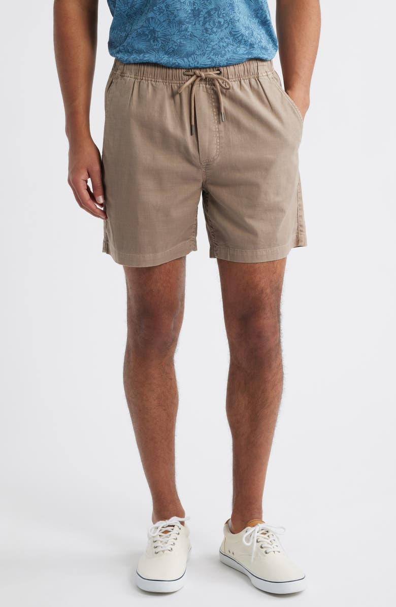 Faherty Essential Stretch Cotton Drawstring Shorts, Main, color, Mountain Cliff