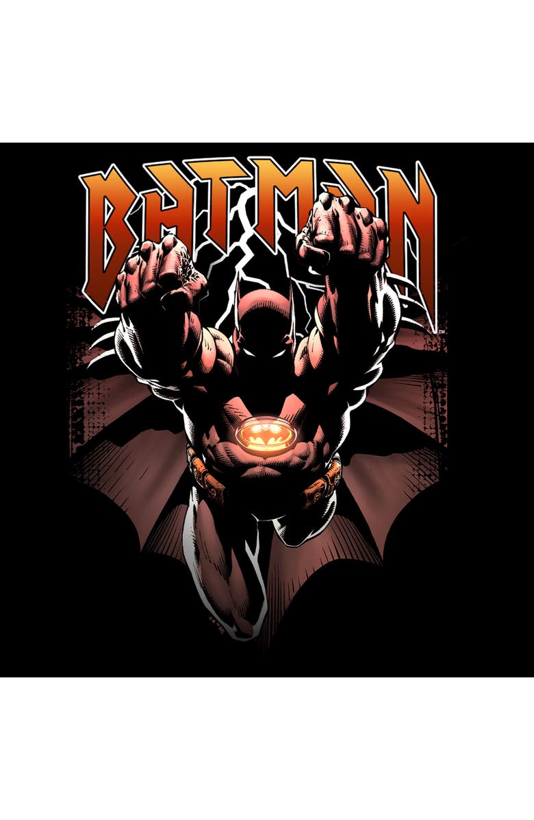 Batman Men's Batman Lightning Logo  Graphic T-Shirt, Alternate, color, Black