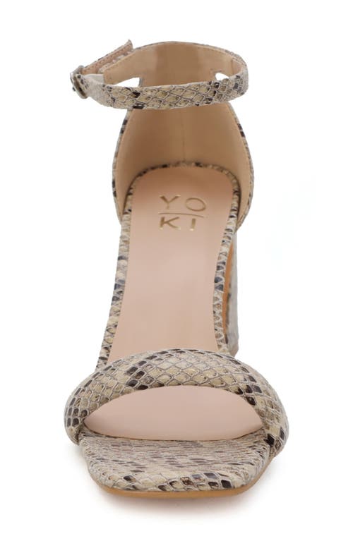 Yoki Selina Ankle Strap Sandal In Snake