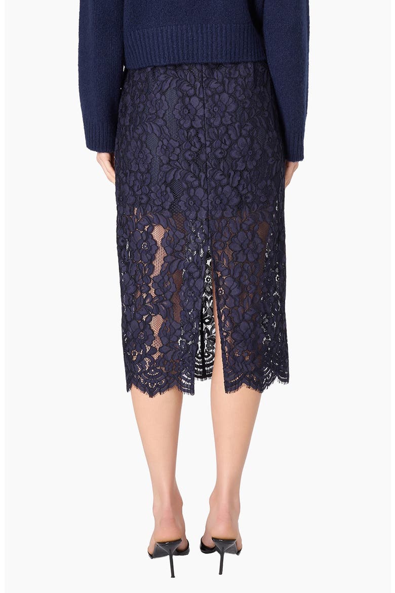Osmond Lace Midi Skirt, Alternate, color, NAVY