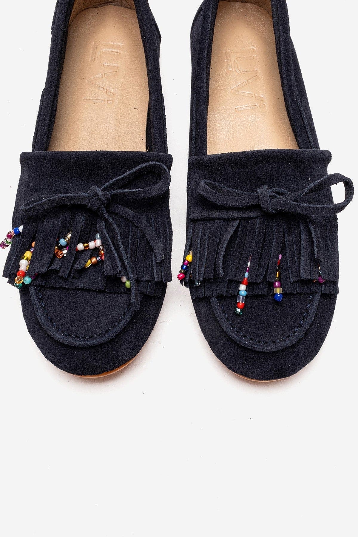 Evelyn Leather Loafer, Alternate, color, Navy Suede