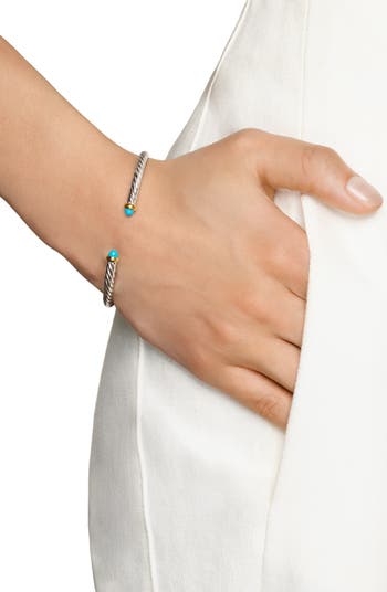 Cable Flex Bracelet in Sterling Silver with 14K Yellow Gold